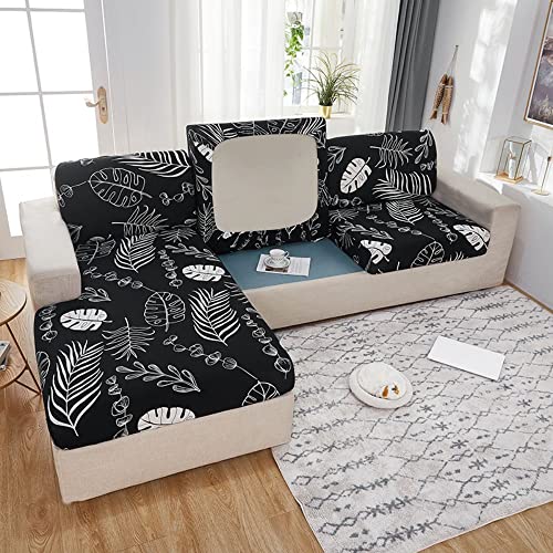 BOLUXIU Sofa Sitzkissenbezug, Sofa Sitzkissenbezug Stretch，Wohnzimmer Sofa Sitzbezug Möbelbezug rutschfest und weich, mit elastischem Boden von BOLUXIU