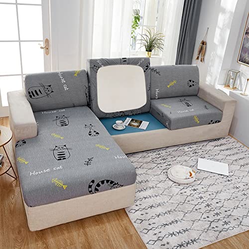 BOLUXIU Sofa Sitzkissenbezug, Sofa Sitzkissenbezug Stretch，Wohnzimmer Sofa Sitzbezug Möbelbezug rutschfest und weich, mit elastischem Boden von BOLUXIU