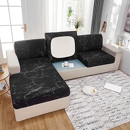 BOLUXIU Sofa Sitzkissenbezug, Sofa Sitzkissenbezug Stretch，Wohnzimmer Sofa Sitzbezug Möbelbezug rutschfest und weich, mit elastischem Boden von BOLUXIU