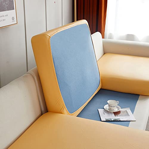 BOLUXIU Sofa Sitzkissenbezug-Elastisches Sofa Kunstleder Kissenbezug hochelastisch wasserdicht und öldicht Sofa Kissen Möbelbezug von BOLUXIU