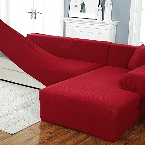 BOLUXIU Sofabezug, Eck Stretch-Sofabezug Stretch Sofabezug für 1/2/3/4 Sitzer（L-förmiges Ecksofa erfordert Zwei） von BOLUXIU