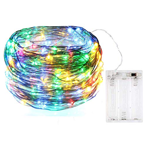 BOLWEO LED Lichterkette, 10Ft/3M 30Leds Weihnachtsschnur-Lichter LED Outdoor LED String Lichterkette Batterie Betrieben, Wasserdicht Lichter für Weihnachtsbaum CHRISTMAS, Festlich, Hochzeiten von BOLWEO