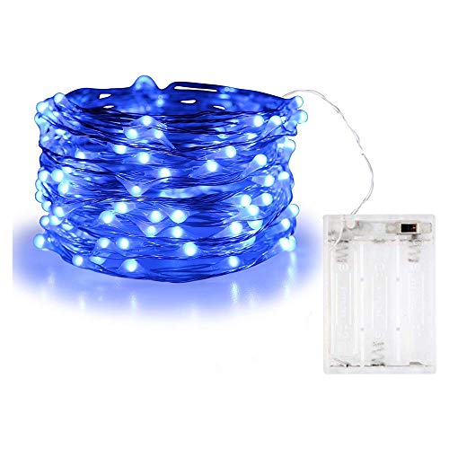 BOLWEO LED Lichterkette, 10Ft/3M 30Leds Weihnachtsschnur-Lichter LED Outdoor LED String Lichterkette, Wasserdicht Lichter für WeihnachtsbaumDekoration, HÄUSER ETC (Blau) von BOLWEO