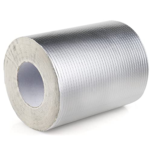 Alu Butyl wasserfestes Klebeband 200mmx10mx1.5mm,Dichtungsband Selbstklebend, Dichtband dusche,Butylkautschuk für Dachleckage, Oberflächenriss, Rohrbruch,BOMEI PACK von BOMEI PACK