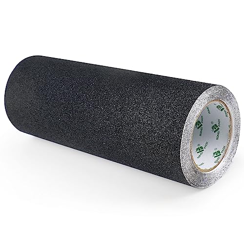 BOMEI PACK 300mm x 5m Schwarz Antirutsch Treppe Skateboard Griptape Klebeband, Starkes Zugband, rutschfeste Sicherheits-Stufe, rutschfeste Sicherheits-Stufen für drinnen und draußen von BOMEI PACK