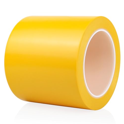 BOMEI PACK 33m Selbstklebend Warnband Sicherheitsmarkierung Absperrband,Boden Markierungsband (yellow, 100mm) von BOMEI PACK