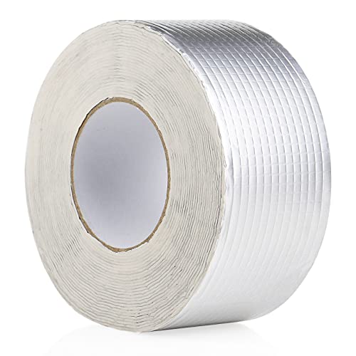 Wasserdichtes Klebeband 10mx75mmx1.5mm(T), Alu Butyl Klebeband Dichtungsband,Butylkautschuk Wasserdichtes Reparaturband, für boot, rohrabdichtung, dachleck, Fenster,BOMEI PACK von BOMEI PACK