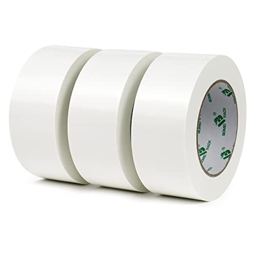 BOMEI PACK Panzertape extra stark, 32 m x 48 mm – Wasserdichtes Reparaturband für innen & außen gewebeverstärktes Reparaturband, 3 Rollen (weiß) von BOMEI PACK