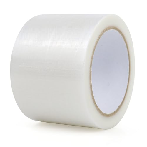 BOMEI PACK Panzertape Gaffa Tape Transparent 75 mm x 20 m, Panzerband mit starker Klebkraft,Clear Duct Tape von BOMEI PACK
