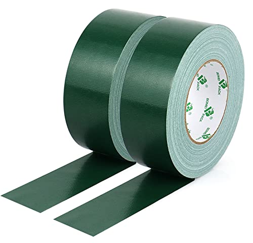 BOMEI PACK Universelles grünes Klebeband 2 Rollen 50 mm x 50 m für Reparaturen, Kleben, Abdichten, Etikettieren, Renovierungsarbeiten von BOMEI PACK