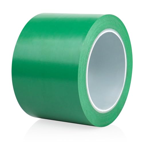 BOMEI PACK 75mmx33m Selbstklebend Warnband Sicherheitsmarkierung Absperrband,Boden Markierungsband Grünes zur Markierung gefährlicher Bereiche von BOMEI PACK