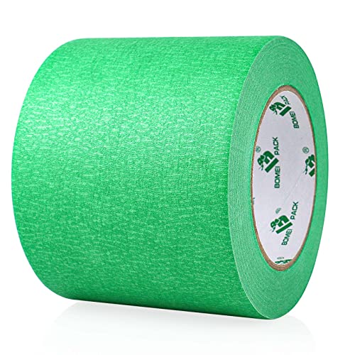 BOMEI PACK Malerband 100mmx50m Medium Klebeband für Malerei, Dekoration und Schulprojekte (green) von BOMEI PACK