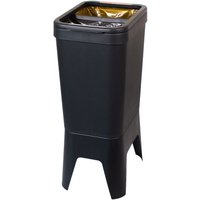 BON TON Circubin Abfallbehälter, aus 100 % recyceltem Polypropylen, 2 x 20 Liter, offen, anthrazit von BON TON