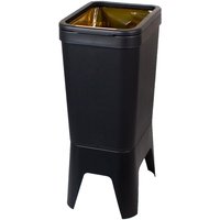 BON TON Circubin Abfallbehälter, aus 100 % recyceltem Polypropylen, 40 Liter, offen, anthrazit von BON TON