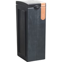 BON TON Original Abfallbehälter, aus 100 % recyceltem Polypropylen, 70 Liter, grau/orange von BON TON