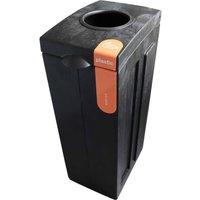 BON TON Original Abfallbehälter mit Einwurföffnung, aus 100 % recyceltem Polypropylen, 70 Liter, grau von BON TON