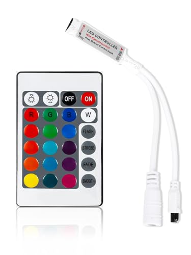 BONBELONG LED Controller, 5V-24V Led Lights Streifen Kontroller, 24 Key IR Remote Controller BONBELONG LED Controller, 5V-24V Led Lights Streifen Kontroller, 24 Key IR Remote Controller von BONBELONG
