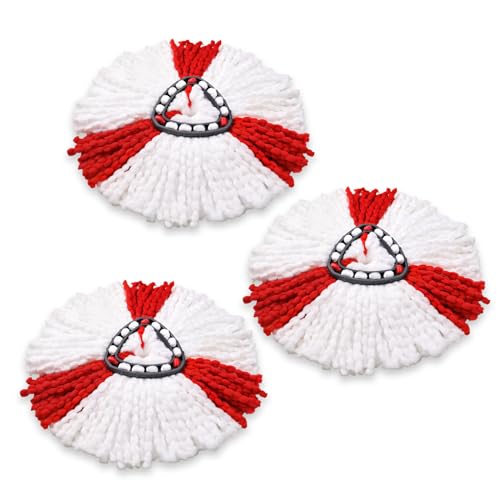 BONBELONG 3 Stück Wischmopp Ersatzköpfe Kompatibel mit Vileda Turbo 2-in-1 Mop, Wischmop Ersatzbezug, Mikrofaser Wischmob Ersatzmop Moppköpfe für Bodenwischer und EasyWring&Clean Mopp von BONBELONG
