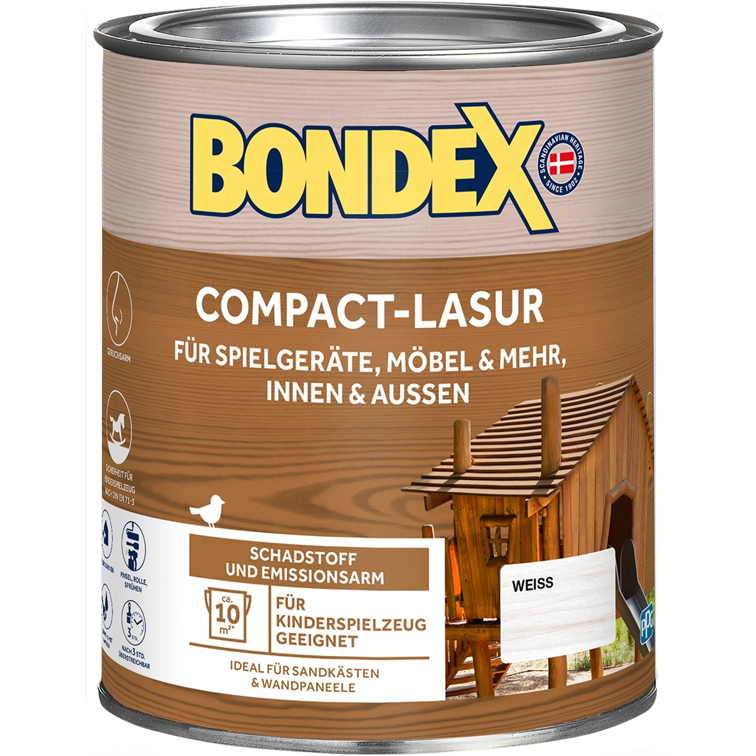 Bondex Compact-Lasur Weiß 750 ml von Bondex