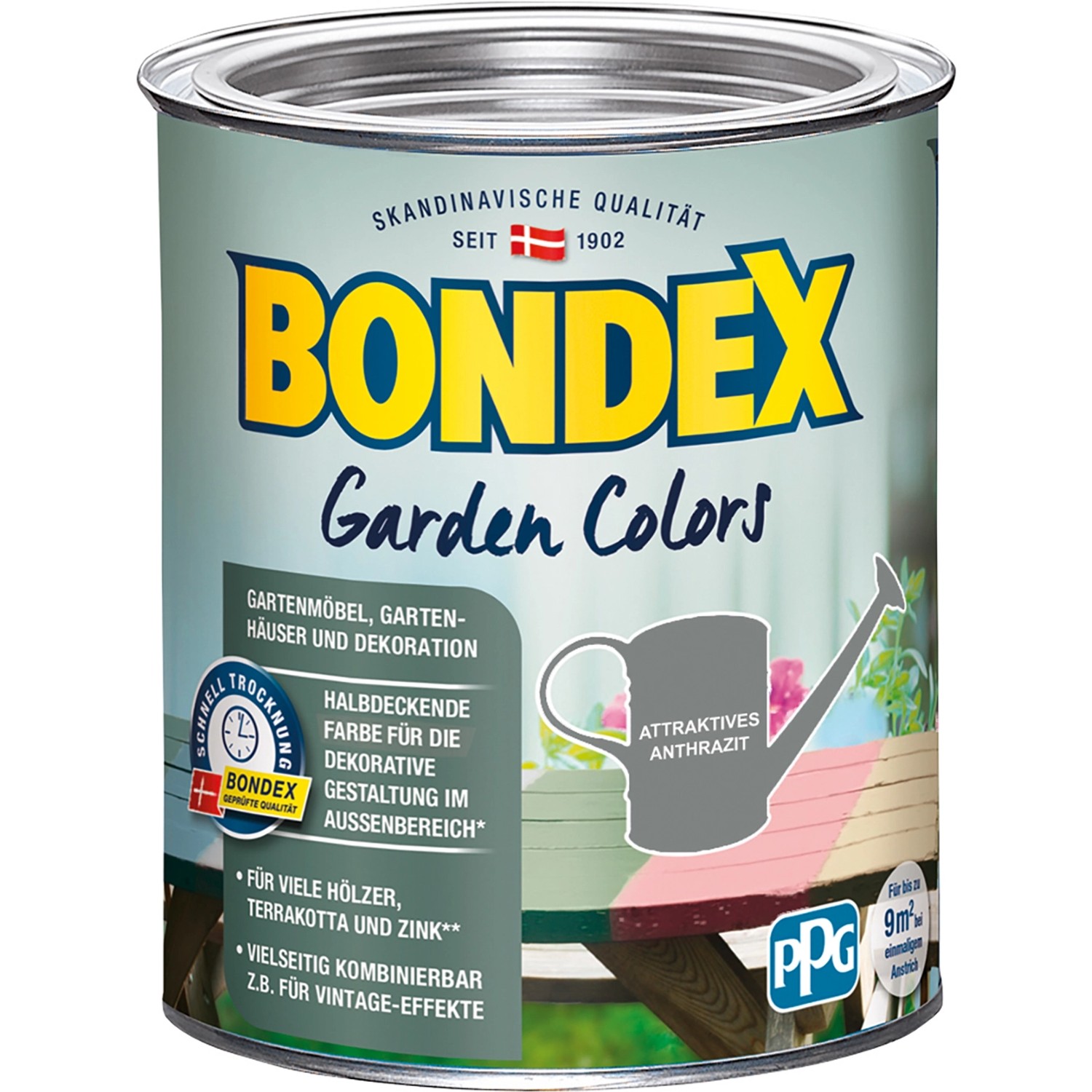 Bondex Garden Colors Attraktives Anthrazit 750 ml von Bondex