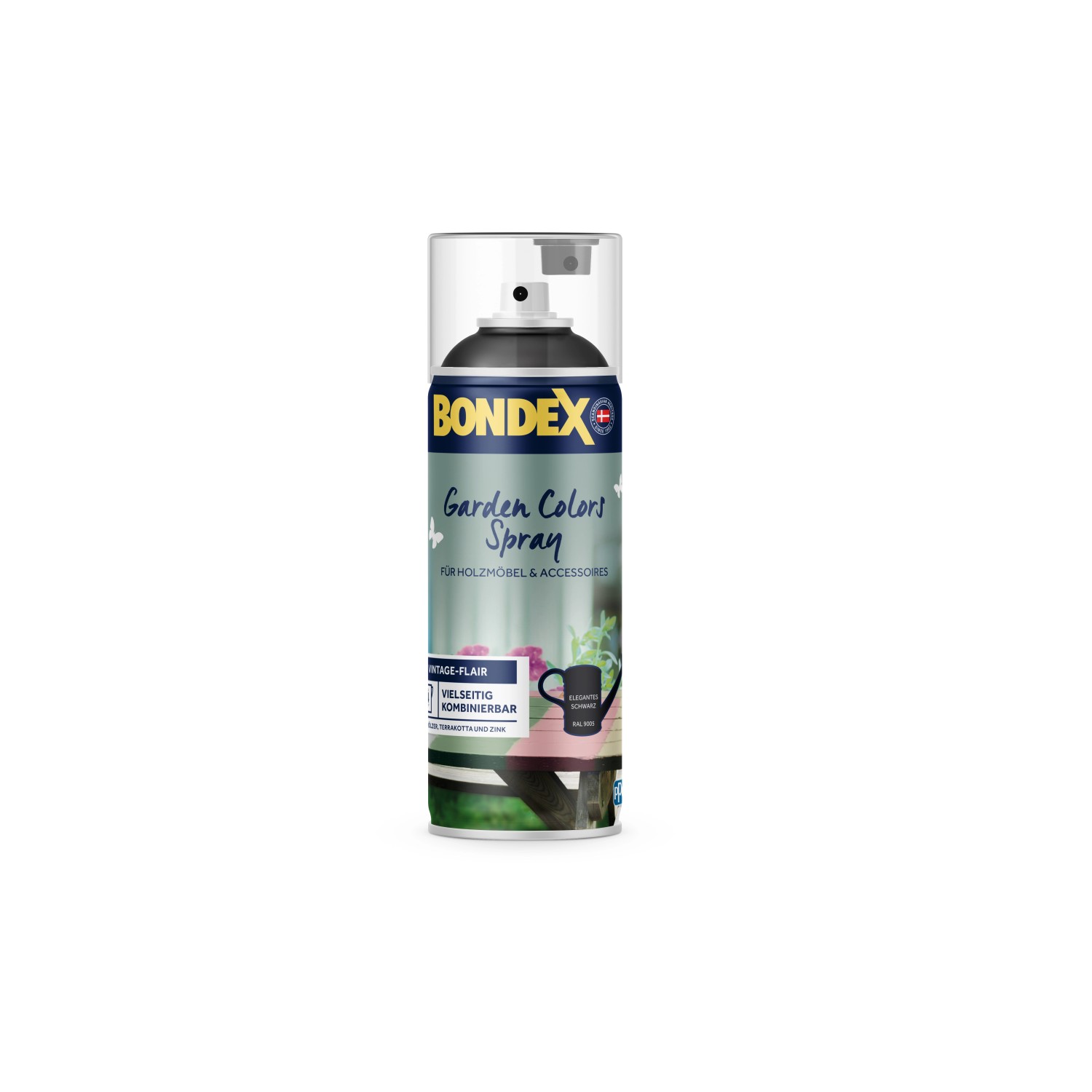 Bondex Garden Colors Spray Elegantes Schwarz (RAL 9005) 0,4 l von Bondex