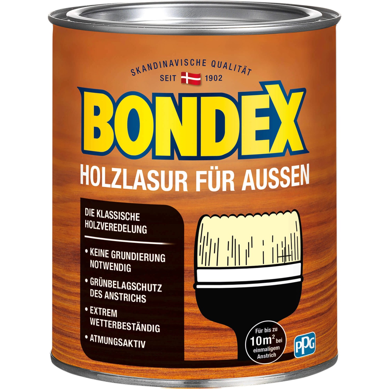 Bondex Holzlasur für Außen Dunkelgrau seidenglänzend 750 ml von Bondex