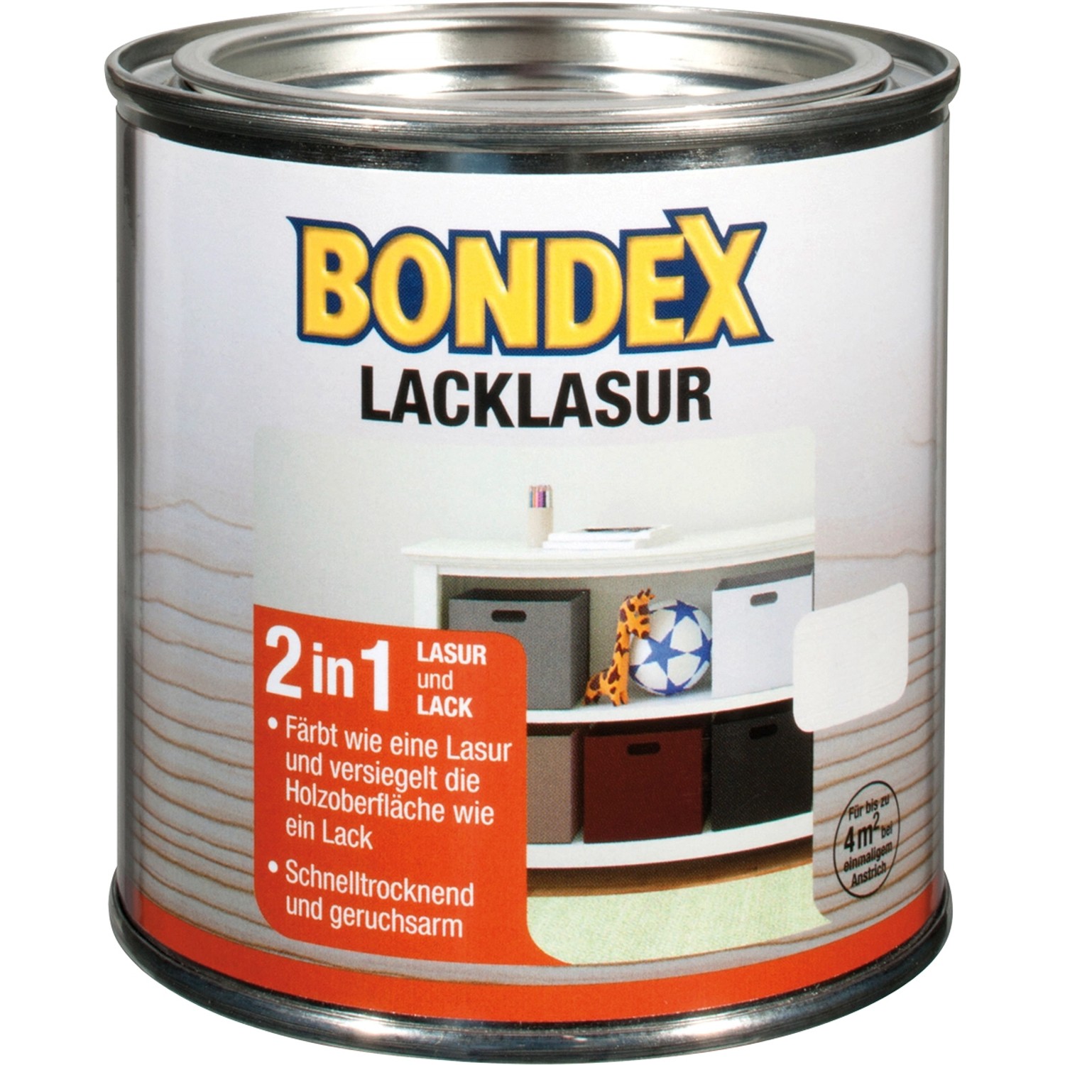 Bondex Lack-Lasur Schwarz 375 ml von Bondex