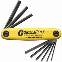 GorillaGrip® Messer mit 9 Inbusschlüsseln in 5/64-1/4" Zoll Bondhus 12589 von BONDHUS