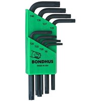 Set mit 8 kurzen Torx Winkelschlüsseln T9-T40 Bondhus 31734 von BONDHUS