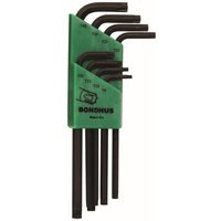 Set mit 8 langen, manipulationssicheren Torx-Winkelschlüsseln TR9-TR40 Bondhus 32434 von BONDHUS