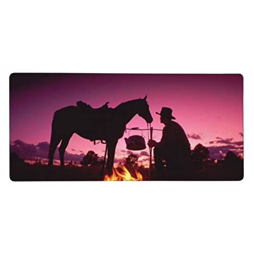 Cowboy West Extended Mouse Pad Lange Gaming Matte 40x90cm Computer Tastatur Schreibtischunterlage rutschfeste Gummiunterseite Schreibtischunterlage für Arbeit, Spiel, Büro, Zuhause von BONDIJ