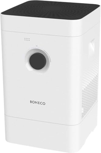 BONECO 3in1 Hybrid Luftbefeuchter & Luftreiniger H300 I 4,5L Wassertank I für Räume bis 50 m² I 6 Leistungsstufen I App-Steuerung I sehr leise mit 28dB I AUTO-Modus I inkl. HEPA-Filter (weiß) von BONECO