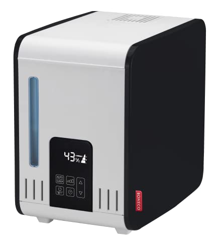 BONECO Verdampfer S450 I Luftbefeuchter I 7L Wassertank I Räume bis 100 m² I Aroma Funktion I Touch-Bedienung I AUTO-Modus & Timer I CLEANING-Mode I Warmer Nebel I Programmierbarer Hygrostat (weiß) von BONECO