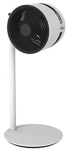 BONECO Ventilator F220 I Standventilator I höhenverstellbar bis 85cm I 4 Leistungsstufen I Neigungswinkel verstellbar (weiß) von BONECO
