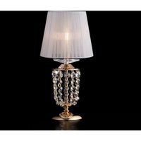 Bonetti Illumina - Mozart - Tischlampe aus Eisen und goldenem Messing mit 1 Lampenschirm H.40 - Ø20 - BL189-LT-OR von BONETTI ILLUMINA