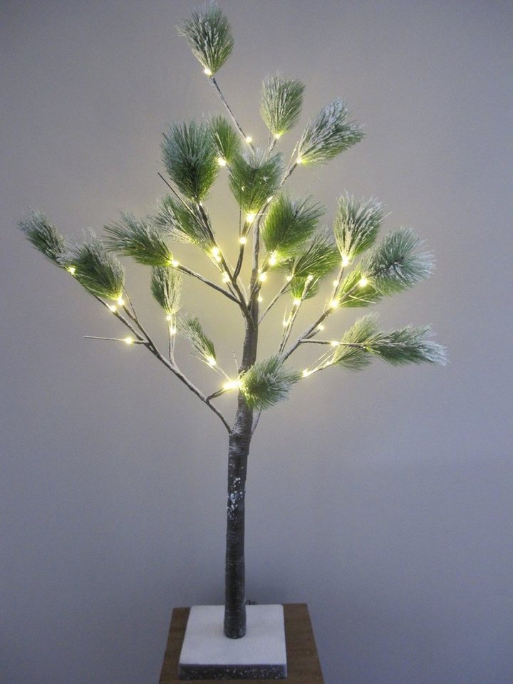BONETTI LED Baum LED Kieferbaum mit 48 LEDs beleuchtet, LED fest integriert, warm-weiß, beschneiter Lichterbaum mit warm-weißen Lichtern von BONETTI