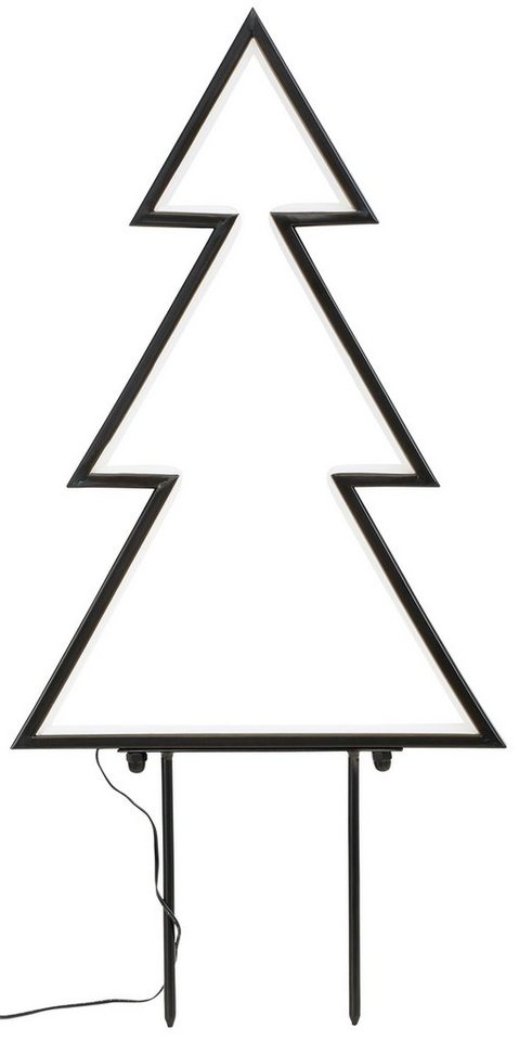 BONETTI LED Baum Tanne, LED fest integriert, Warmweiß, aus Kunststoff und Metall, Weihnachtsdeko aussen von BONETTI