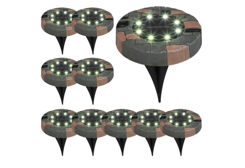 BONETTI LED Gartenleuchte Solar Bodenleuchte mit kalt-weißen LEDs, je Leuchte 8 LEDs von BONETTI