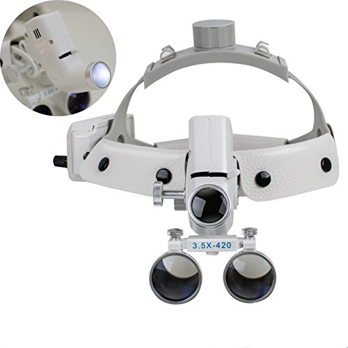 bonew-Oral Dental Fernglas Lupen Chirurgischer Glas Lupe + LED Scheinwerfer 3,5 x 280–380 mm bonew-Oral Dental Fernglas Lupen Chirurgischer Glas Lupe + LED Scheinwerfer 3,5 x 280–380 mm von BONEW
