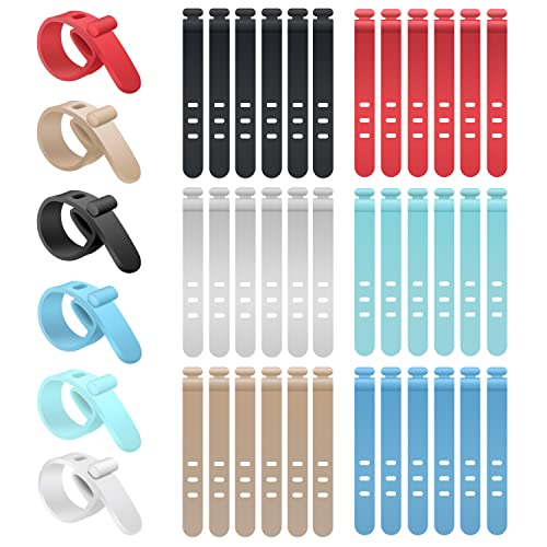 Kabel organizer/Farbig kabelaufwickler/Ladekabekabel organizer/36 Stück/6 Farben von BONHHC