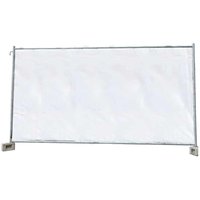 Bauzaunplane 160g/m², PE Plane, 1,76m x 3,41m, weiss von BONI-SHOP®