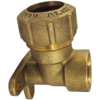 PE Rohr Verschraubung, Messing, 90 Grad, Wandhalterung, 25mm x 3/4 Zoll von BONI-SHOP®