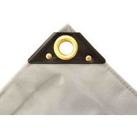 PVC Plane, Abdeckplane 650g/m², wasserdicht, grau 4x5m (20m²) von BONI-SHOP®