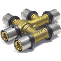 Pressfitting kreuzungsfreies T-Stück 20 x 2 - 16 x 2 - 20 x 2 von BONI-SHOP®