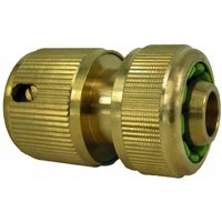 Schnellkupplung 3/4 Zoll Messing, mit Wasserstop, Gartenschlauch von BONI-SHOP®