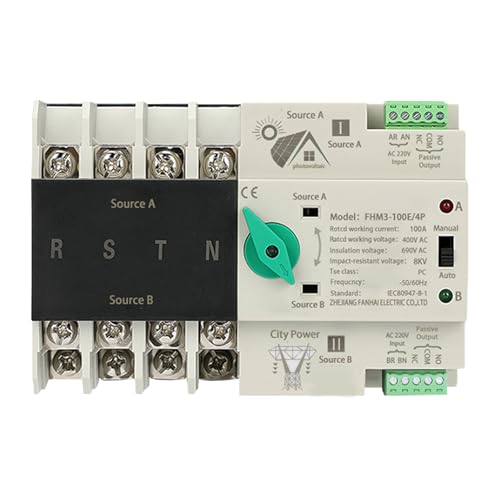 4P Dual Power Automatischer Transferschalter, Umschalter Silberkontakte Backup-Stromversorgungsschalter Millisekundenschaltkreis Automatischer Notstrom Umschalter Schneller Controller 4P Dual Power Automatischer Transferschalter, Umschalter Silberkontakte Backup-Stromversorgungsschalter Millisekundenschaltkreis Automatischer Notstrom Umschalter Schneller Controller von BONJUME
