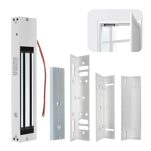 Elektrisches Magnetschloss, Elektrisches Schloss DC 12V 280 kg Haltekraft, für Tür Access Control System Hostcontroller Tür Eintrag NC-Modus für Heimsicherheitssystem Geeignete Holz Metall Glastür von BONJUME