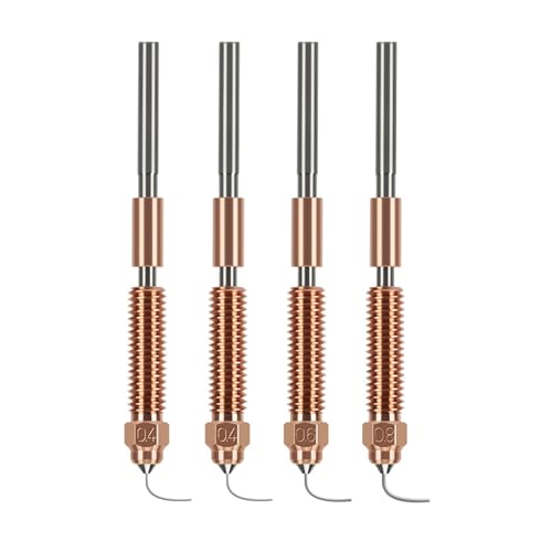 K1C Düse, 4 Teiliges Schnellwechsel Düsenset für 3D Drucker Spitze Gehärtetem Stahl aus Kupferlegierung Heatbreak Düsenset 0.4MM 0.6MM 0.8 MM Multiporige Selektion für K1 und Ender-3V3 K1C Düse, 4 Teiliges Schnellwechsel Düsenset für 3D Drucker Spitze Gehärtetem Stahl aus Kupferlegierung Heatbreak Düsenset 0.4MM 0.6MM 0.8 MM Multiporige Selektion für K1 und Ender-3V3 von BONJUME