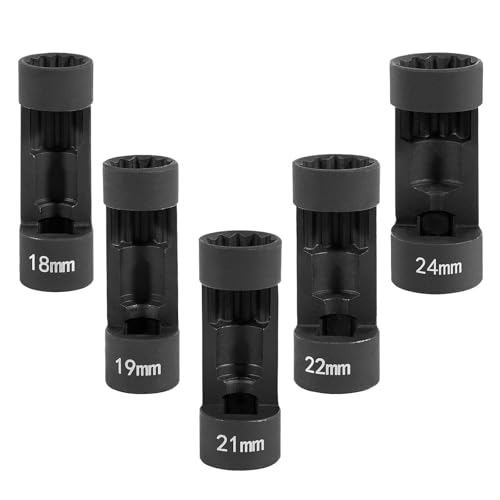 BONJUME KFZ Spreizer Federbein, 5-teiliges Zubehör für Federbeinmuttern Handwerkzeuge Set, weitgehend kompatibel - 18mm, 19mm, 21mm, 22mm, 24mm Stoßdämpfer-Werkzeug BONJUME KFZ Spreizer Federbein, 5-teiliges Zubehör für Federbeinmuttern Handwerkzeuge Set, weitgehend kompatibel - 18mm, 19mm, 21mm, 22mm, 24mm Stoßdämpfer-Werkzeug von BONJUME