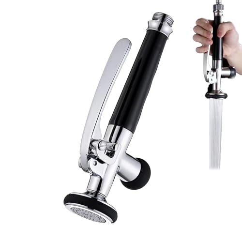 Profi Gastro Handbrause, wasserhahn küche aufsatz 1/2" Standard-AG Spülbrause aus Messing Gastronomie Brause Messing Spülbrause Gastro Ersatzkopf für Geschirrbrause Gastrobrause von BONJUME